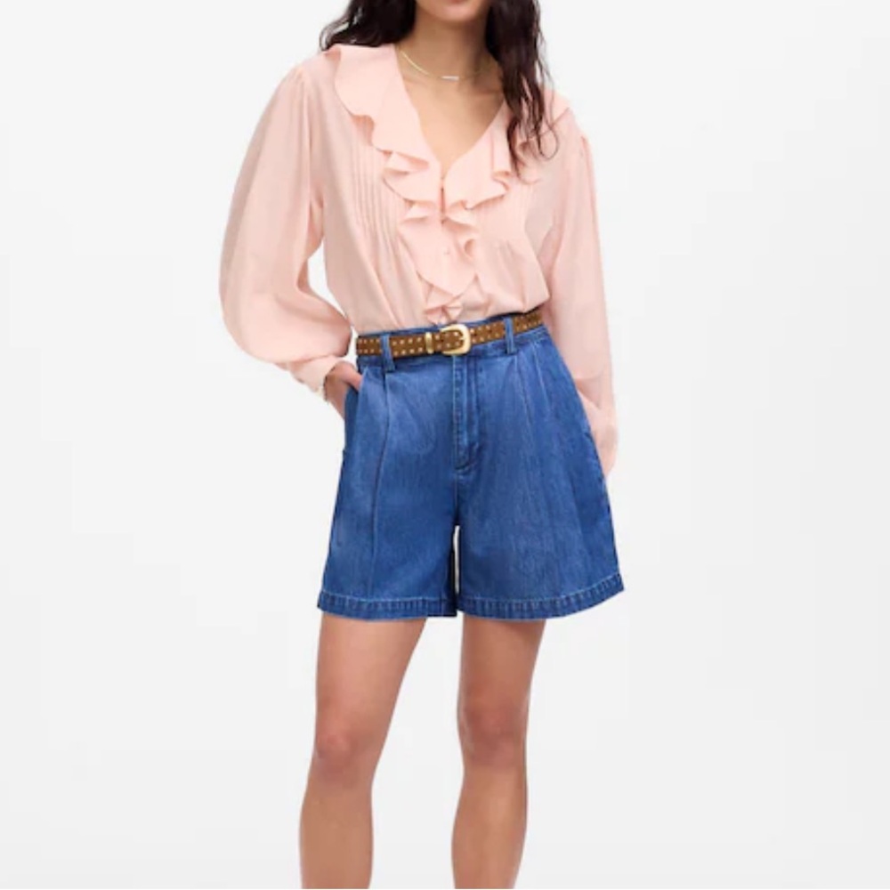 Madewell The Harlow Super wide Jean Shorts Size 26